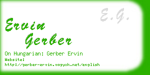 ervin gerber business card